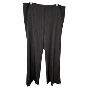 M.M. Lafleur charcoal gray ankle side slit pants high rise size 16
